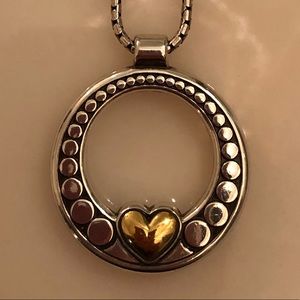 Brighton Reversible Silver tone necklace